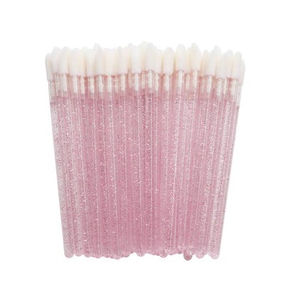 Good Quality 50pcs Makeup Brush Diamond Handle Mascara Wands Disposable Crystal Lip Gloss Brushes